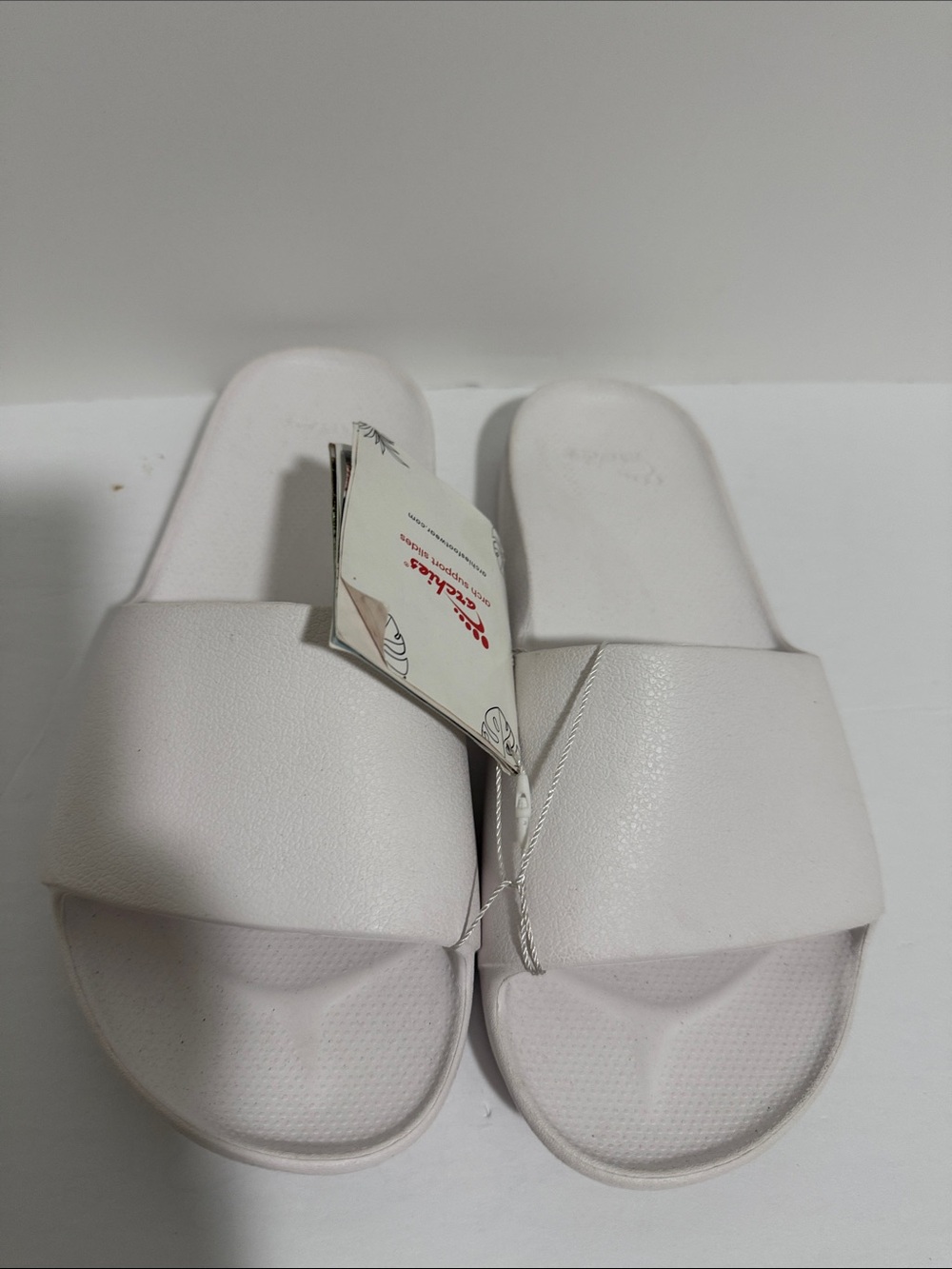 Women's White Arch Support Slide Women’s Sandals Size 9 - Picture 4 of 6